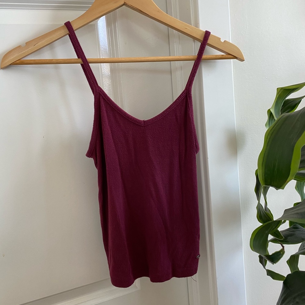American Eagle Soft & Sexy Red Ribbed Tank Top